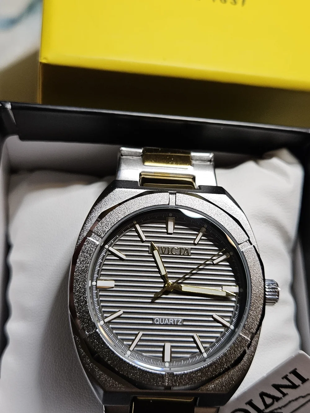 Invicta Celestial Two-Tone Silver and Gold Stainless Steel Watch with Gray Dial